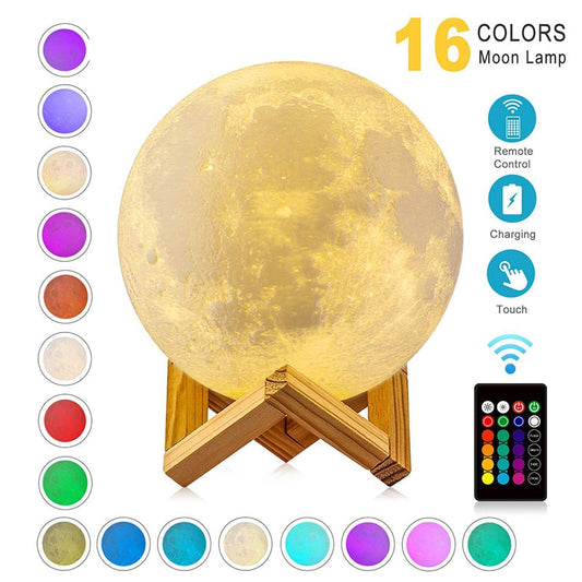 Moon Lamp - Amazing Night Light Creative Home Decor Globe Bedroom Lover Children Gift